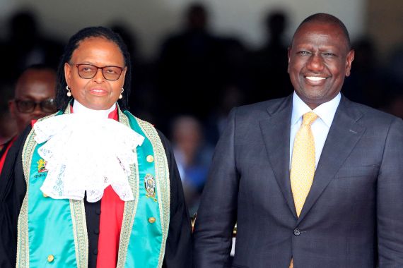 Kenya President Ruto and Chief Justice Martha Koome