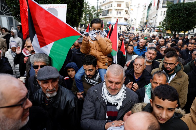 Palestinian rally over killing of Hamas leader al-Arouri