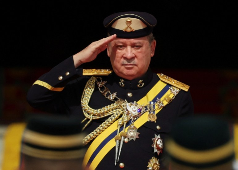 Sultan Ibrahim salutes