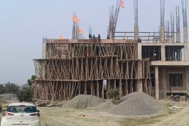 A hotel being construction close to the new township in Ayodhya