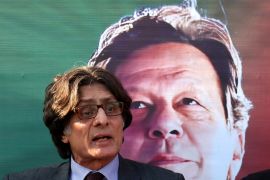 PTI has announced it will not enter into any coalition with PMLN, PPP and MQM to form government after the February 8 election. [Sohail Shahzad/EPA]