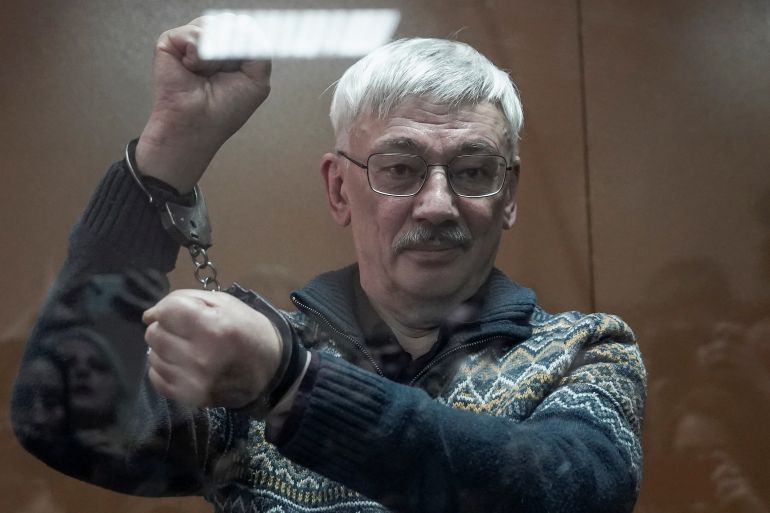 Russian veteran human rights campaigner Oleg Orlov