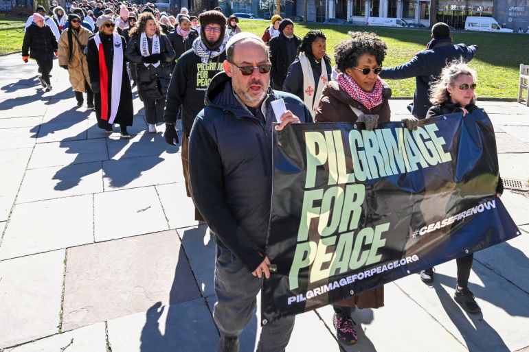 Faith leaders, artists and activists participate in a journey to Washington DC in what they're calling a "Pilgrimage for Peace."