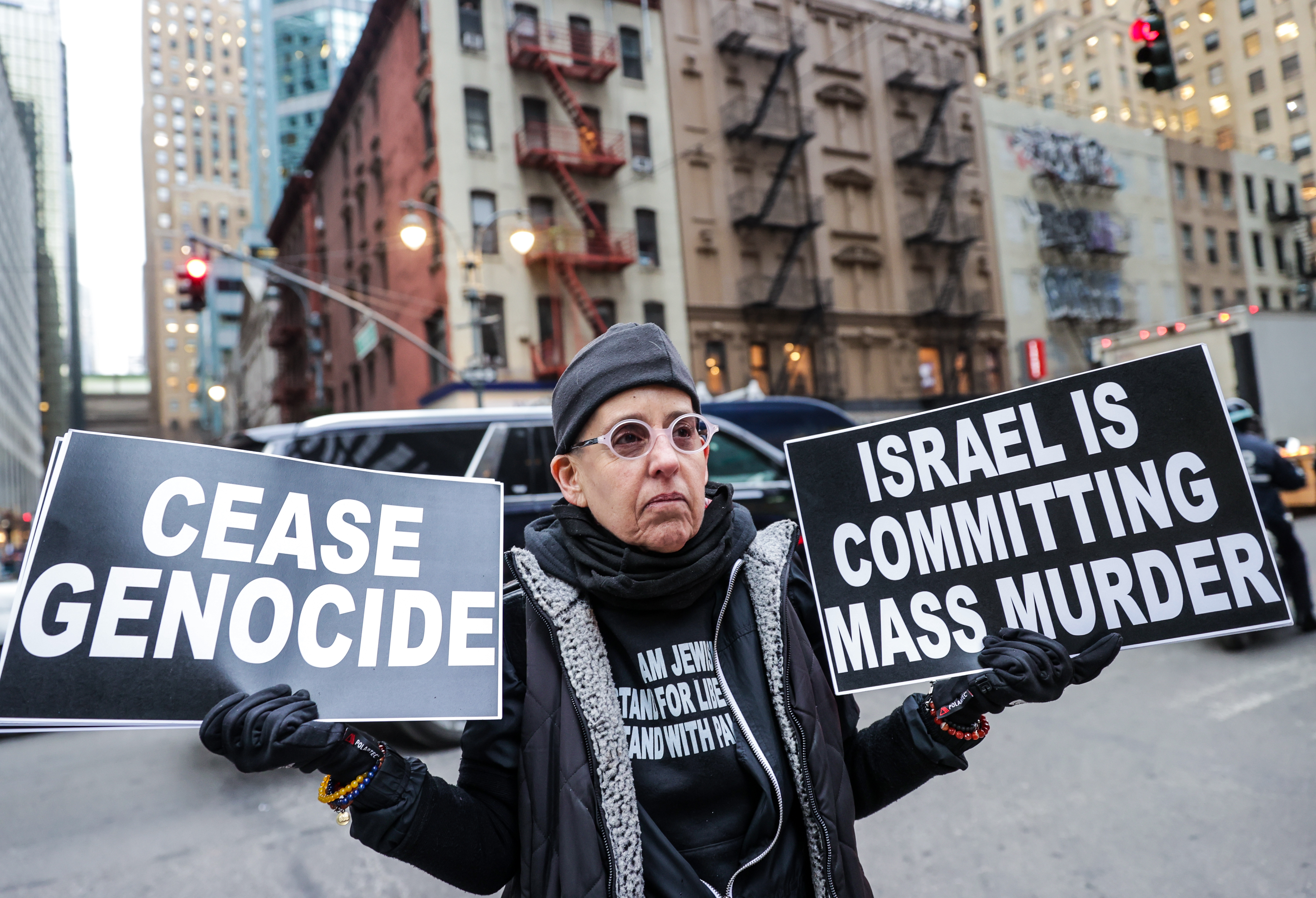 Protesters march demanding a ceasefire and the end of Israel attacks on Gaza