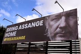 A giant billboard in Melbourne on September 5, 2023 calls for the release of WikiLeaks founder, Australian Julian Assange