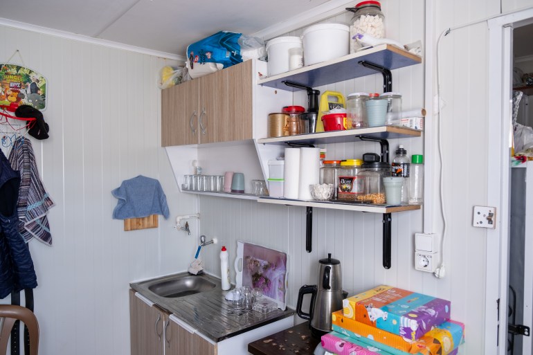 tiny kitchen in the container home