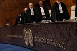 The International Court of Justice on February 19, 2024, began hearing arguments from more than 50 states on the legal consequences of Israel&#039;s occupation of the Palestinian territories [Peter Dejong/AP]