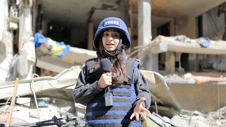 11-year-old girl in Gaza reporting the war