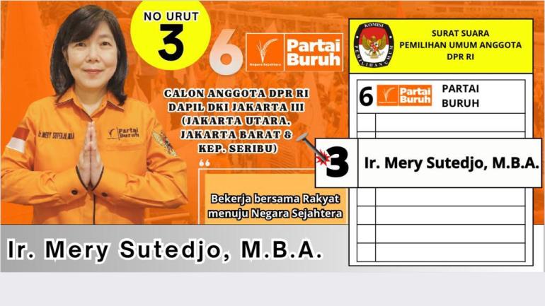 Mery Sudtedjo's campaign poster
