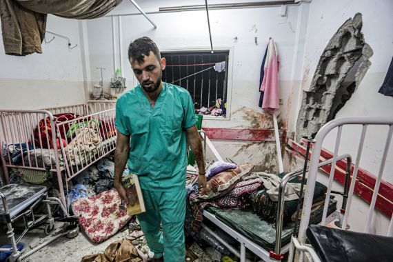 A man in Nasser hospital, Gaza