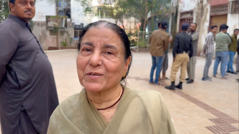Rehana Razi, senior citizen voter in Gulistan-e-Johar [Alia Chughtai/Al Jazeera]