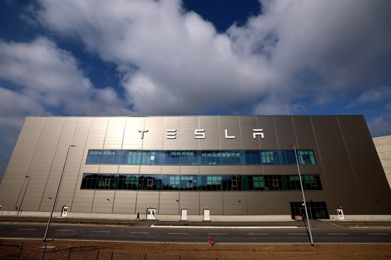 A View of the Tesla Gigafactory in Gruenheide near Berlin, Germany