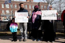 Supporters of the campaign to vote "Uncommitted" hold a rally in support of Palestinians in Gaza, ahead of Michigan's Democratic presidential primary election in Hamtramck, Michigan, US February 25, 2024