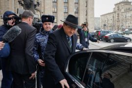 Ambassador of Germany to Russia Alexander Graf Lambsdorff leaves the Russian Ministry of Foreign Affairs in Moscow [Maxim Shemetov/Reuters]