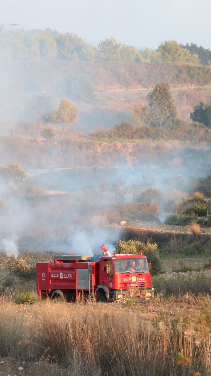 Smoke rises after Israeli army launches artillery attacks on Zahajra