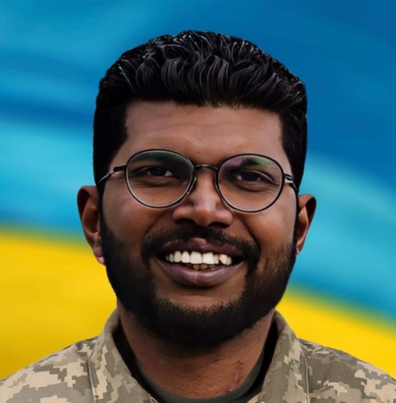 Captain Ranish Hewage, a Sri Lankan soldier who commanded a special unit of Ukrainian fighters against Russia, was killed in December [handout by family]