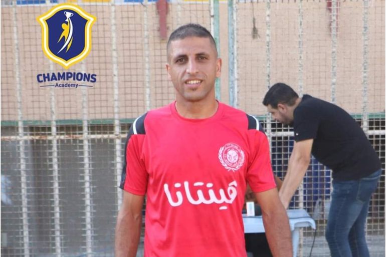 Gaza football player Mohammed Barakat