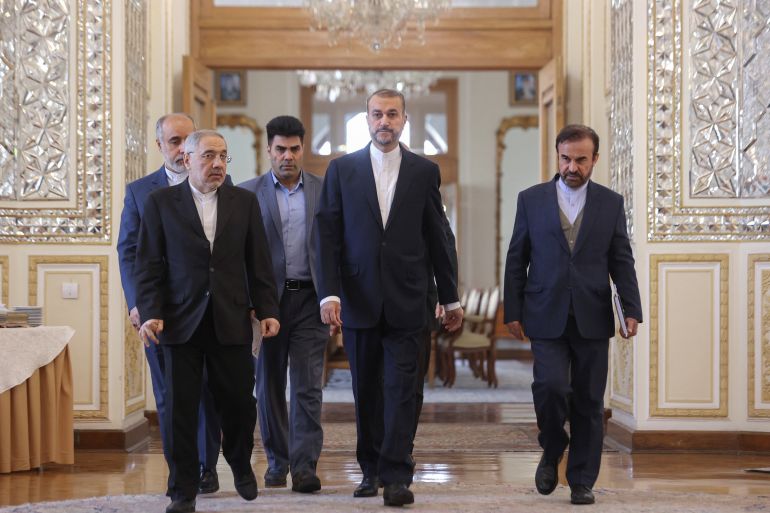 Iran's Foreign Minister Amir-Abdollahian meets with foreign ambassadors in Tehran