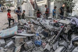 Buildings lie in ruins after Israeli attacks in Rafah on April 25, 2024 [Abed Rahim Khatib/Anadolu Agency]