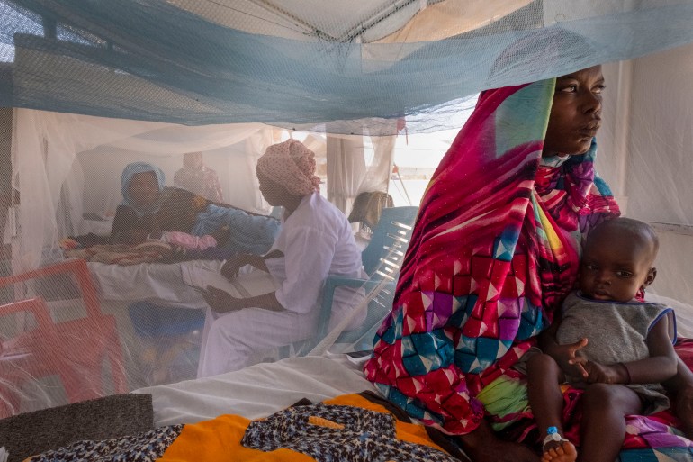 children in medical tent