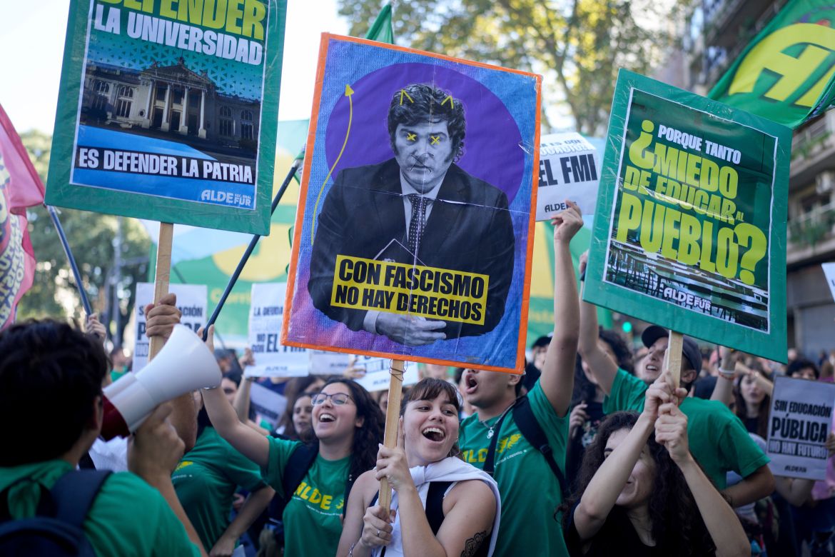 Large crowds march against Argentina public university cuts