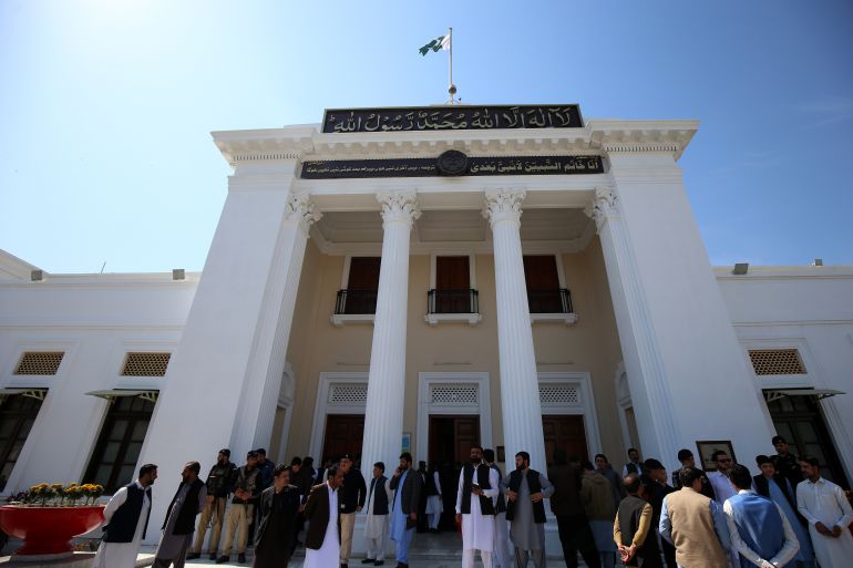 Pakistan's election commission postponed the senate election in Khyber Pakhtunkhwa assembly over the issue of reserved seats. [Sohail Shahzad/EPA]