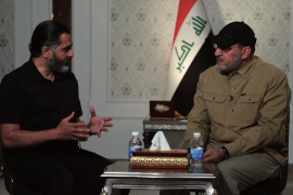 Osama Bin Javaid interviews Abu Ala al-Walai - the secretary-general of the Iran-backed Iraqi Shia armed group, Kata&#039;ib Sayyid al-Shuhada (KSS), for Al Jazeera on April 18, 2024, in Baghdad [Al Jazeera]