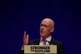 Swinney, a former leader of the SNP, left government last year to make way for a &#039;new generation&#039; but has been coaxed back into the political fray [File: Russell Cheyne/Reuters]