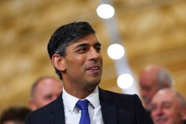 Britain&#039;s Prime Minister Rishi Sunak has denied that Labour is on track to win the general elections [File: Molly Darlington/Reuters]