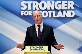 John Swinney says it is &#039;something of a surprise&#039; to find himself taking Scotland&#039;s top job at this stage of his career but calls it &#039;an extraordinary privilege&#039; [File: Lesley Martin/Reuters]