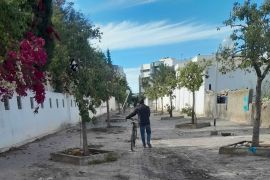 Cleared alleyway in Tunis where hundreds of people were in makeshift shelters, including children and infants. on May 3, 2024 [Al Jazeera]