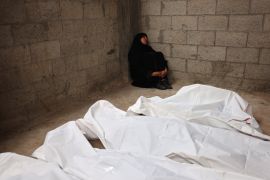 A Palestinian mourns relatives killed by Israeli bombardment, at the al-Najjar hospital in Rafah in the southern Gaza Strip, on April 29, 2024. [AFP]