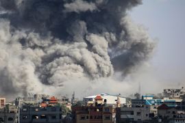 Smoke billows after an Israeli attack on Rafah on May 6, 2024 [AFP]