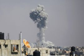 Smoke billows from Israeli strikes on eastern Rafah in the southern Gaza Strip on May 7, 2024, amid the ongoing conflict between Israel and the Palestinian Hamas movement [AFP]