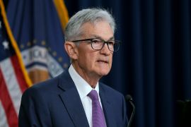 Fed Chair Jerome Powell has said inflation is &ldquo;still too high&rdquo; to cut interest rates [Susan Walsh/AP]