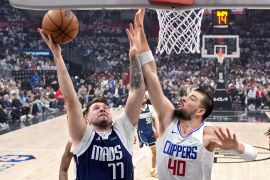 Luka Doncic delivered a 35-point performance as the Dallas Mavericks thrashed the Los Angeles Clippers 123-93 [Mark J Terrill/AP]