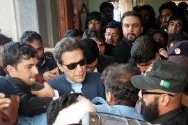 Former Prime Minister Imran Khan arrives at the Islamabad High Court on May 12, 2023, three days after his brief arrest after which widespread protests broke out [Sohail Shahzad/EPA]